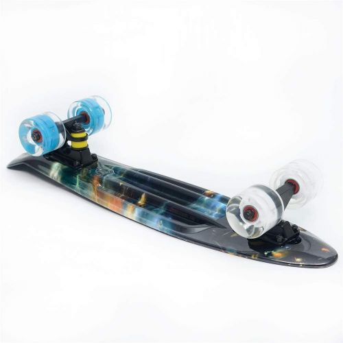  nordmiex Complete 22inches Cruiser Skateboards for Beginners,Black Sky
