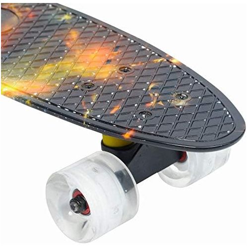 nordmiex Complete 22inches Cruiser Skateboards for Beginners,Black Sky