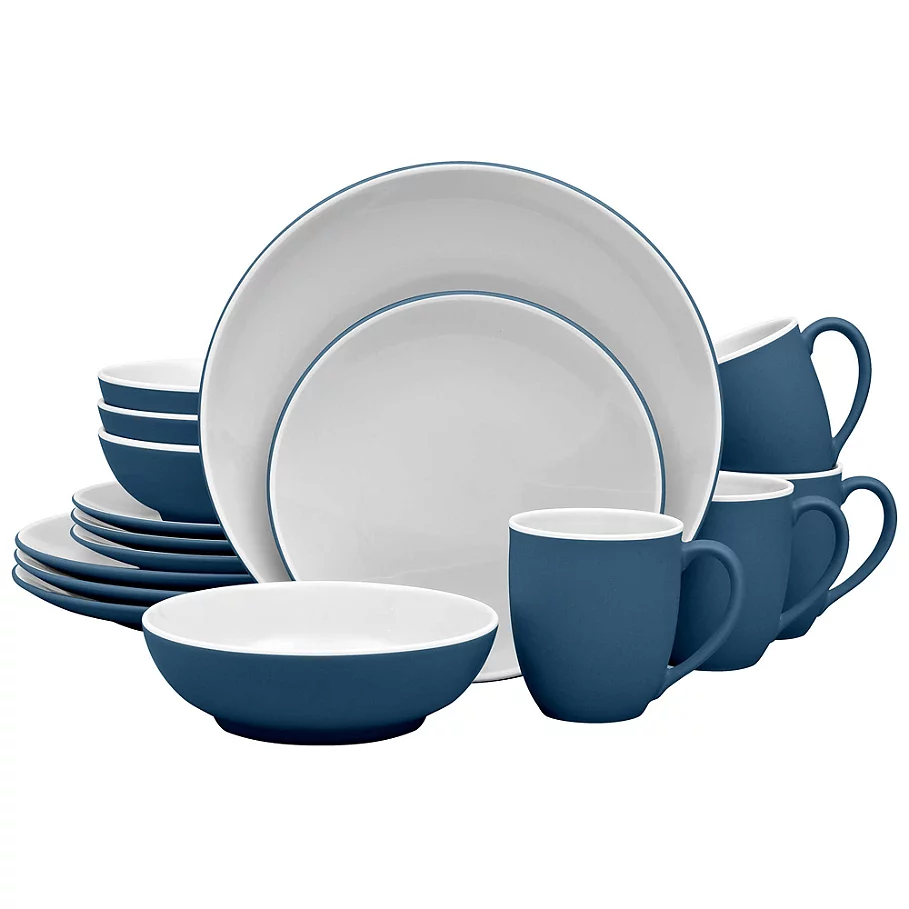 Noritake ColorTrio Coupe 16-Piece Dinnerware Set in Blue