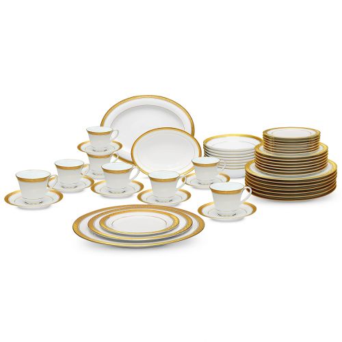  Noritake Crestwood Gold 50-Piece Dinnerware Set