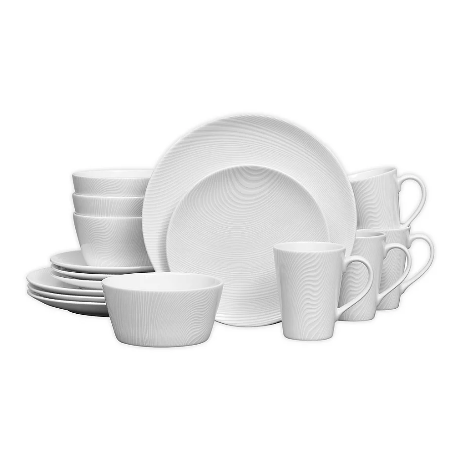 Noritake White on White Coupe Dune 16-Piece Dinnerware Set