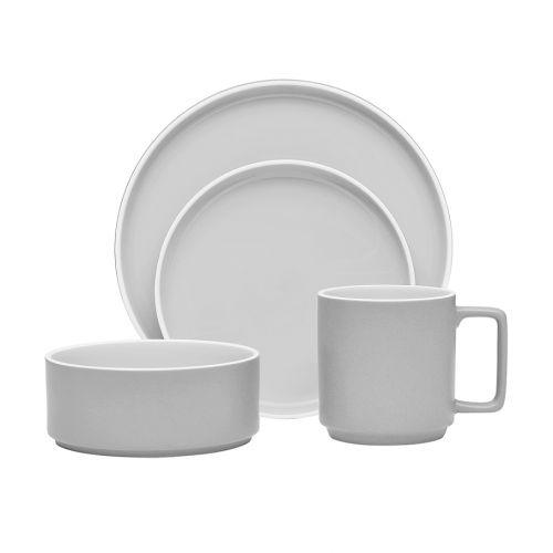  Noritake ColorTrio Stax 4-Piece Place Setting in Slate