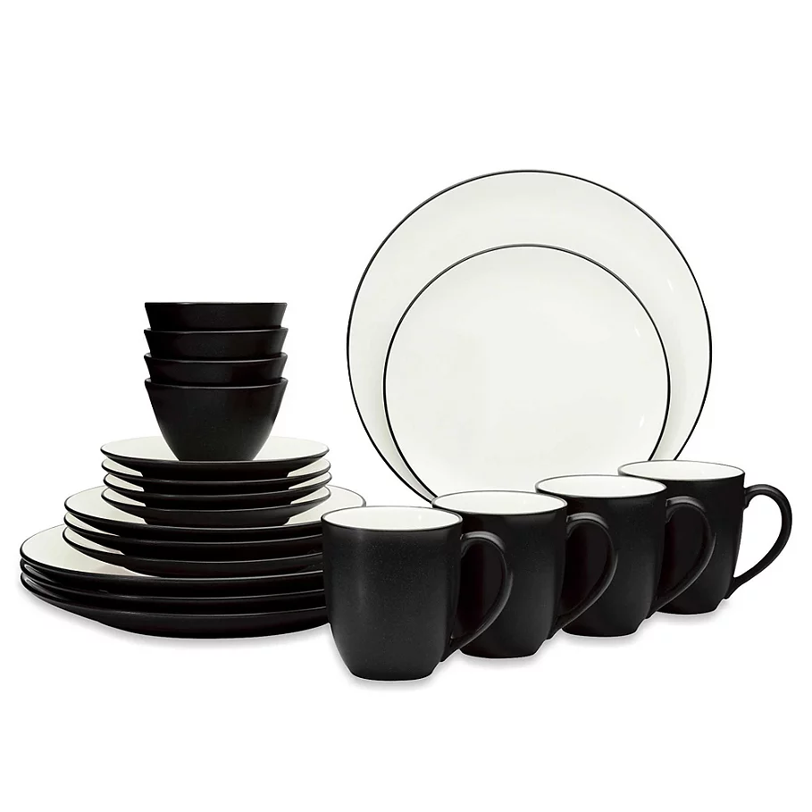  Noritake Colorwave Coupe 20-Piece Dinnerware Set in Graphite