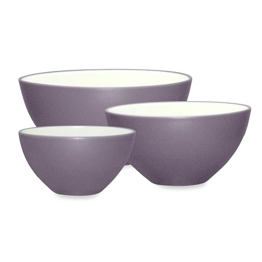  Noritake Colorwave 3-Piece Mixing Bowl Set in Plum