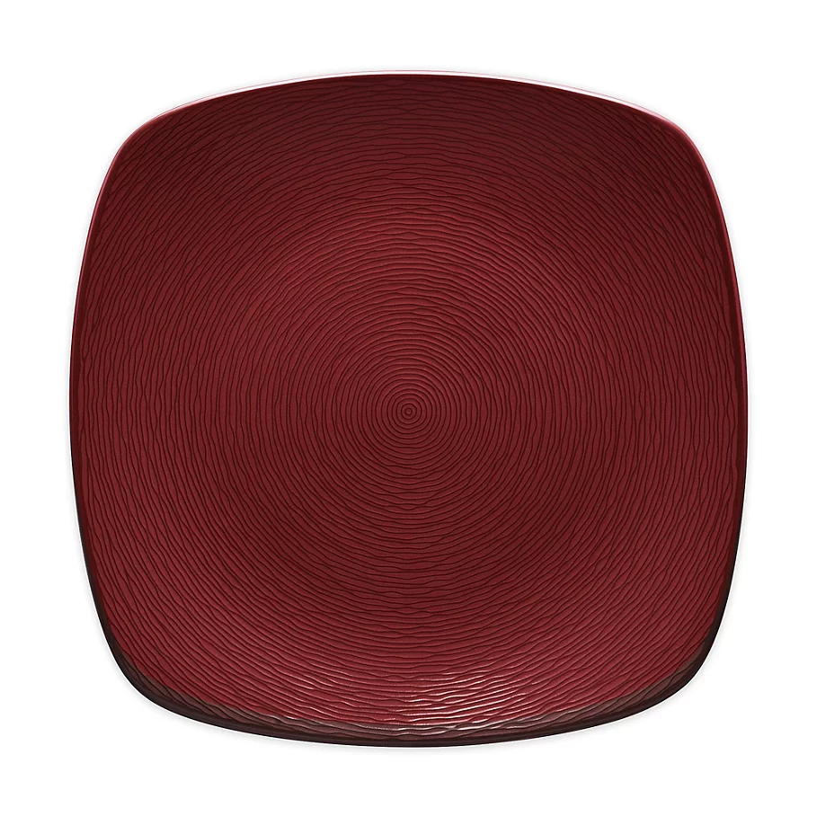  Noritake Red on Red Swirl 11.75-Inch Square Platter