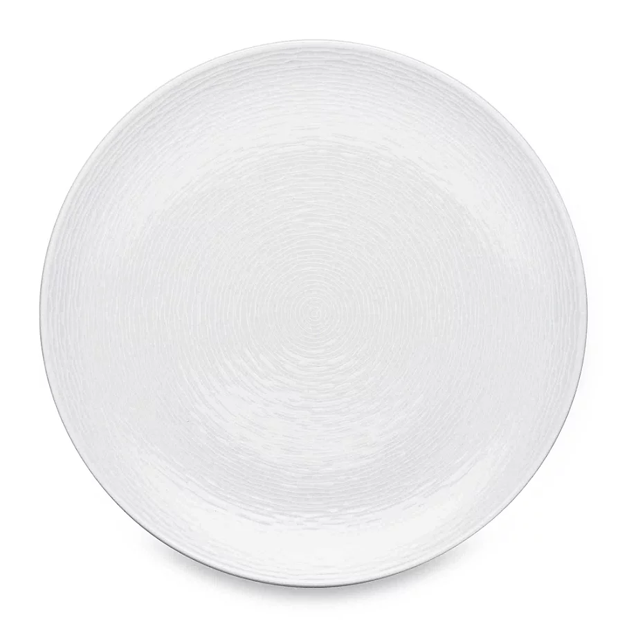 Noritake White on White Swirl Round Platter