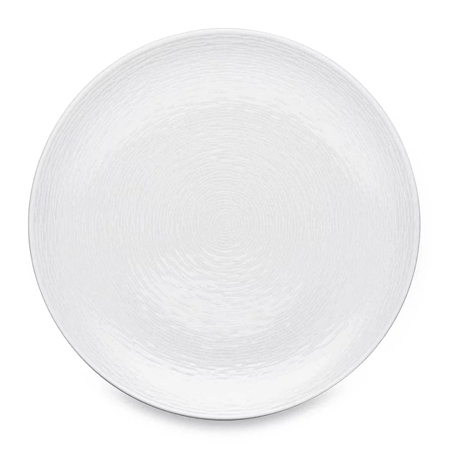  Noritake White on White Swirl Round Platter