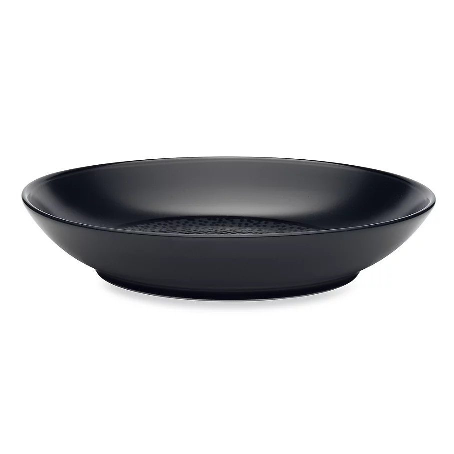 Noritake Black on Black Snow Pasta Bowl