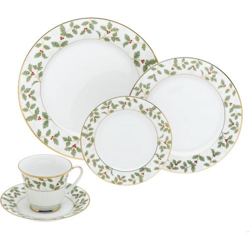  Noritake Holly and Berry - 40 piece set, service for eight