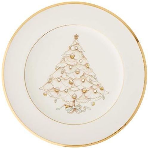  Noritake Palace Christmas Gold Holiday Accent Plates, Set of 4