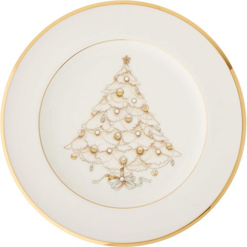  Noritake Palace Christmas Gold Holiday Accent Plates, Set of 4