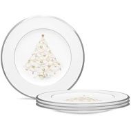 Noritake Palace Christmas Platinum Holiday Accent Plates, Set of 4