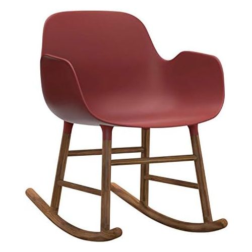  Marke: Normann Copenhagen Normann Copenhagen Form Rocking Armchair Schaukelstuhl Walnuss, rot Gestell walnuss H x B x T: 73 x 56 x 69cm