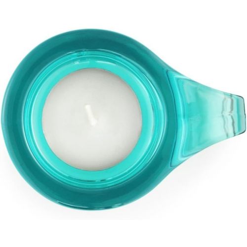  Marke: Normann Copenhagen Normann Copenhagen Teelichthalter, Glas, Turquoise, 9 x 7 x 3 cm