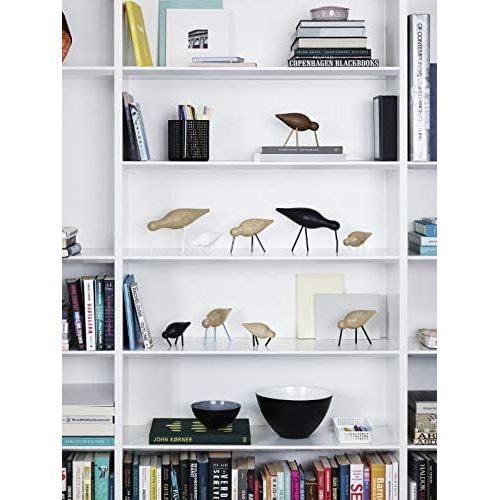  Normann Copenhagen Norman Copenhagen Shorebird Deko-Vogel, Walnussholz, Mehrfarbig, 7,5x11,5x4,5cm