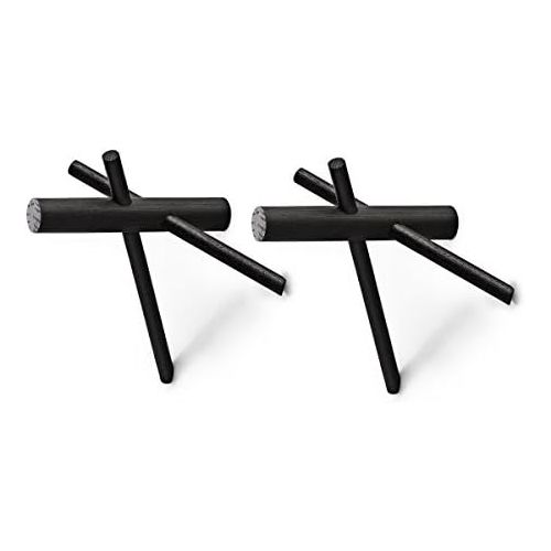  Normann Copenhagen - Haken, Wandhaken, Garderobe - Sticks - Schwarz - 2er Set