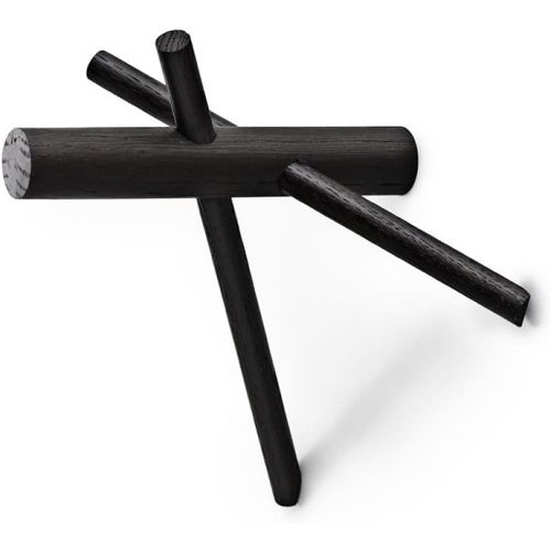  Normann Copenhagen - Haken, Wandhaken, Garderobe - Sticks - Schwarz - 2er Set