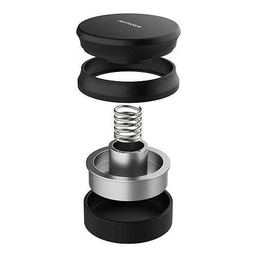  Normcore 58.5mm Palm Tamper - Espresso Tamper Built-In Spring - Barista Coffee Leveler Tool - Maximum depth 13mm - Stainless Steel Flat Base - Anodized Aluminum Tamper Stand Holder