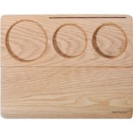 Normcore Tamping Mat - Natural OAK Espresso Tamping Station - Coffee Tamper Holder Mat Portafilter Mat For Baristas - Patent Pending - Solid American White OAK Wood