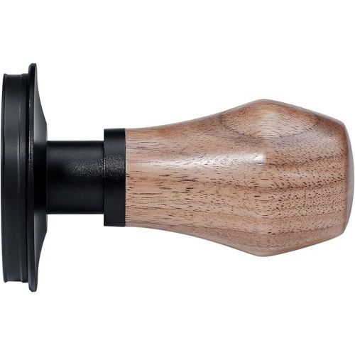  Normcore 58.5mm Espresso Coffee Tamper V4 - Spring Loaded Tamper With Titanium PVD Coating Flat Base -15lb / 25lb / 30lbs Replacement Springs, Genuine American Walnut Handle