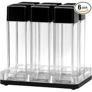 Normcore 6 Tubes Coffee Bean Cellars with Stand & Hopper - Single Dose Coffee Bean Vaults - Espresso Bean Storage Set - One-Way Exhaust Valve - Capacity 25-28g
