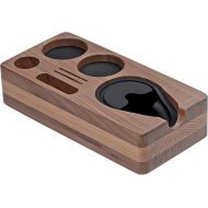 Normcore Espresso Tamping Station, Natural American Walnut Coffee Tamper Station Base Holder Stand for 51/54/58mm Portafilter, Tamper, and Distributor, Puck Screen Espresso Accessories