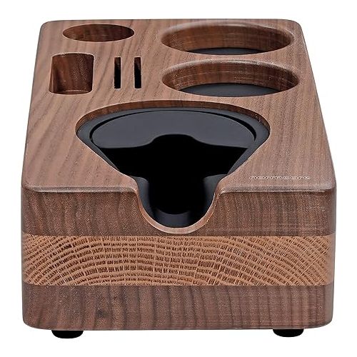  Normcore Espresso Tamping Station, Natural American Walnut Coffee Tamper Station Base Holder Stand for 51/54/58mm Portafilter, Tamper, and Distributor, Puck Screen Espresso Accessories
