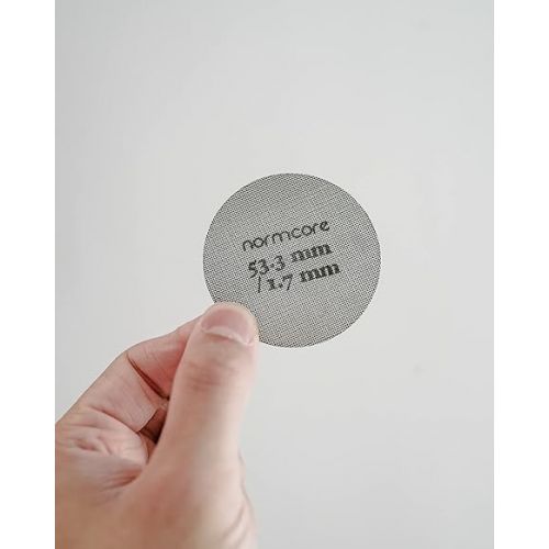  Normcore 53.3mm Puck Screen - Lower Shower Screen - Metal Contact Screen for Espresso 54mm Portafilter Filter Basket - 1.7mm Thickness 150μm - 316 Stainless Steel