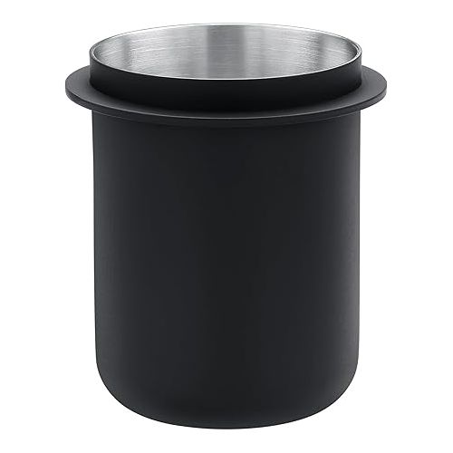  Normcore 58mm Dosing Cup - Espresso Coffee Dosing Cup Compatible with 58mm Portafilter - Non-stick coating Black - 304 Stainless Steel - Espresso Machine Accessory - Tall Version