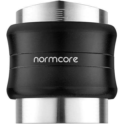  Normcore 45.5mm Coffee Distributor & Tamper - Dual Head Coffee Tamper Fits Fits Flair Pro and Pro 2 - Built-in Spring Tamper - Adjustable Depth Leveler