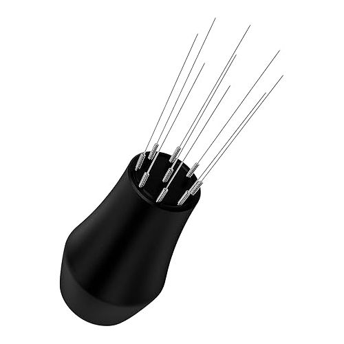  Normcore WDT Distribution Tool with Stand V3-9 Prong Needle Espresso Stirrer - 18 Needles 0.25mm / 0.3mm Thick Spring Wires - Weiss Distribution Technique - Anodized Aluminum Handle