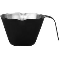 Normcore Espresso Measuring Cup, Espresso Shot Cups with Handle, Espresso Pouring Cup with Double Spout for Barista Tool Accessories, 1mm Thick, 304 Stainless Steel, Matte Black