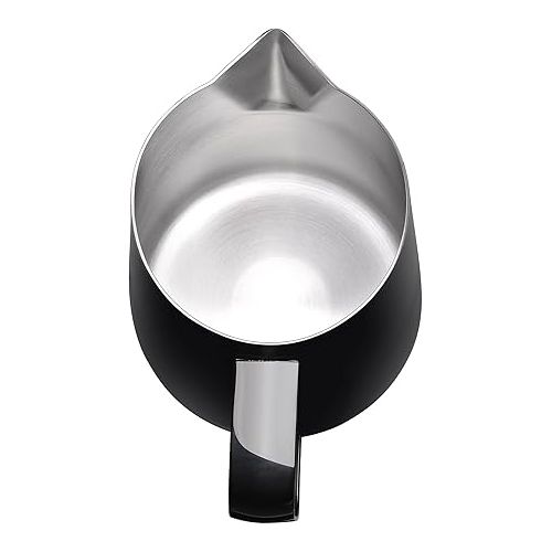  Normcore Milk Pitcher with Sharp Spout - Espresso Steaming Pitcher - Milk Frothing Jug - Espresso Barista Tool - Gun-Metal Black - 20.3 oz (600 ml)