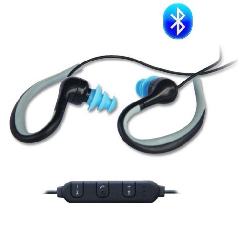  Normia Rita 3M Waterproof Wireless Bluetooth Earphones, Swimming Headphone Around Neck HD Stereo in Ear Earbuds with Mic Noise Cancelling Headsets