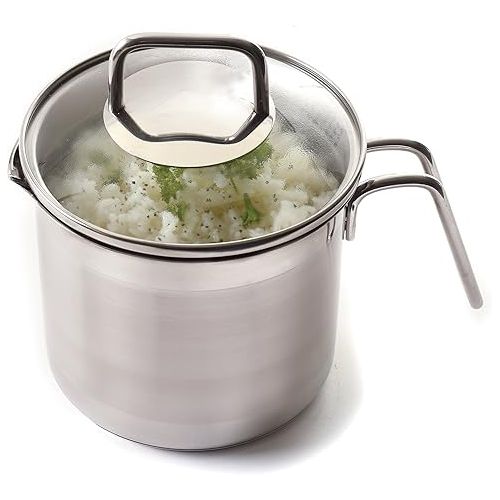  Norpro 8 Cup Multi Pot with Straining Lid, 1.9 Liter, Silver