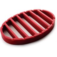 Norpro 405 Oval Silicone Roast Rack, Red 9x6