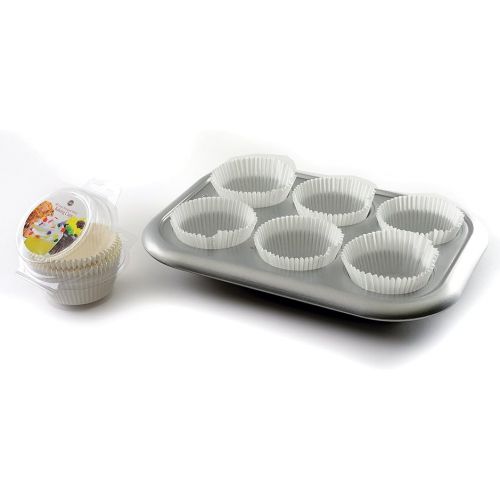  Norpro Giant Muffin Cups, White, Pack of 48