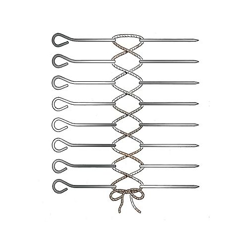  Norpro Stainless Steel Poultry Lacers, Set of 8, Pack of 1, Metallic