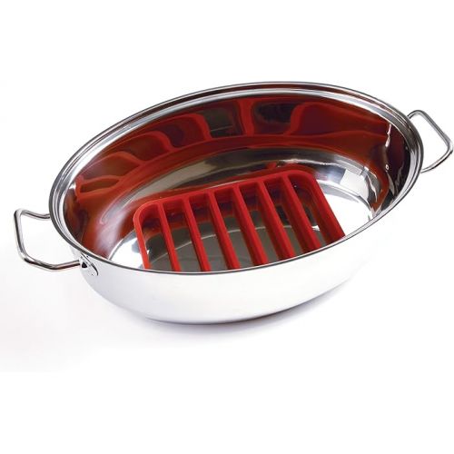  Norpro, Red Rectangle Silicone Roasting Rack, 1 EA