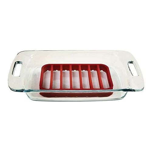  Norpro, Red Rectangle Silicone Roasting Rack, 1 EA