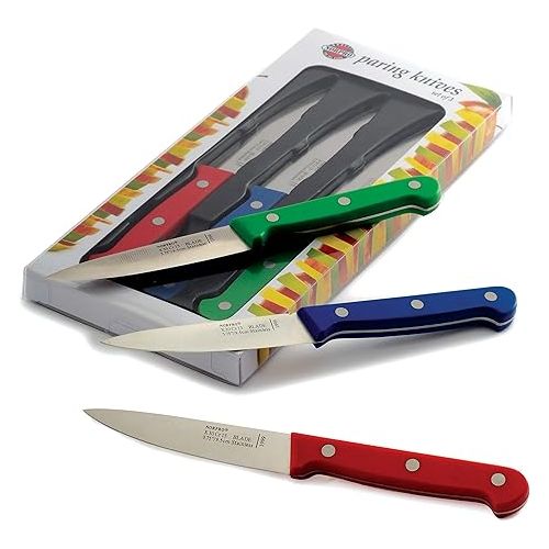  Norpro Colored Paring Knife Set, 3-Piece, Multicolored