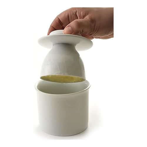  Norpro Porcelain Butter Keeper, White