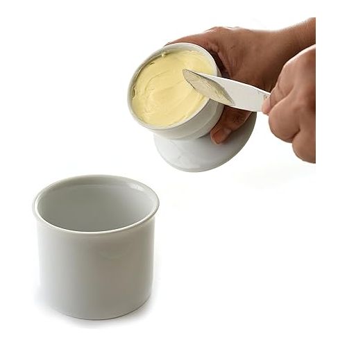  Norpro Porcelain Butter Keeper, White