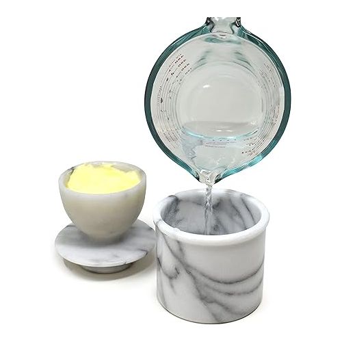 Norpro Marble Butter Keeper,Off-White