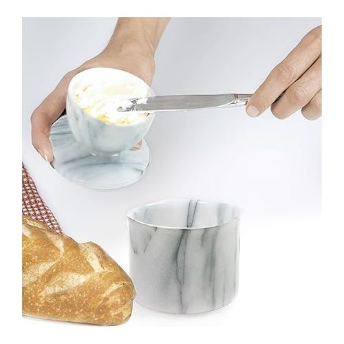  Norpro Marble Butter Keeper,Off-White