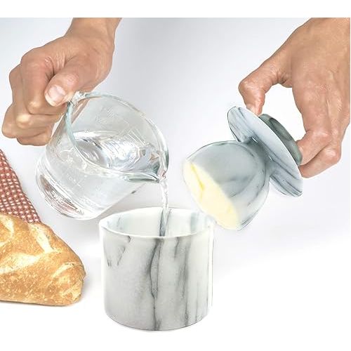  Norpro Marble Butter Keeper,Off-White