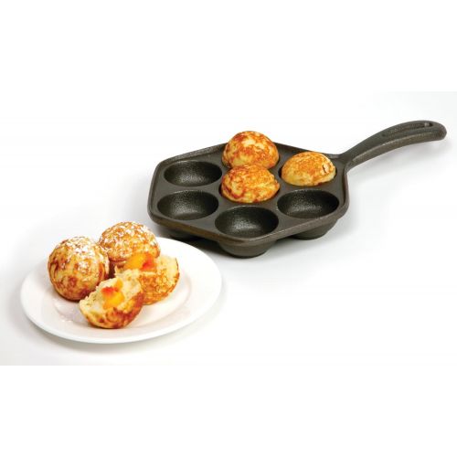  Norpro 3114Aebleskiver-Pfanne, 16,5 cm (6,5 Zoll), Gusseisen