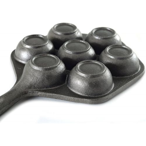  Norpro 3114Aebleskiver-Pfanne, 16,5 cm (6,5 Zoll), Gusseisen