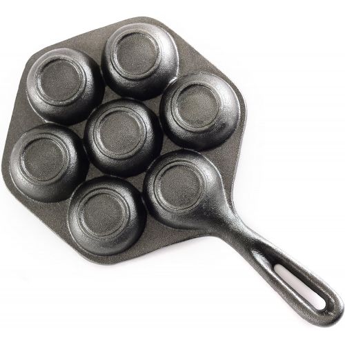  Norpro 3114Aebleskiver-Pfanne, 16,5 cm (6,5 Zoll), Gusseisen