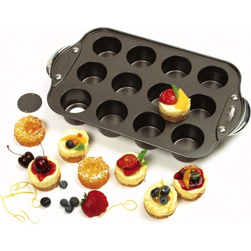  Norpro Nonstick Mini Cheesecake Pan with Handles, 12 Count